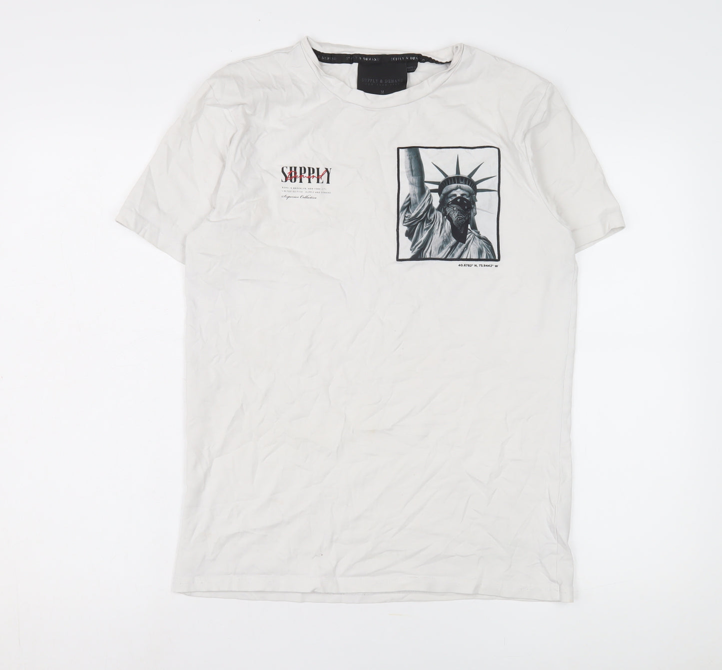 Supply & Demand Men’s White Liberty Graphic Tee M
