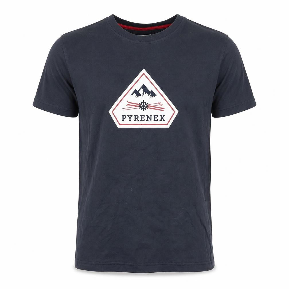 Pyrenex Men's Blue Cotton T-Shirt, M, Crew Neck