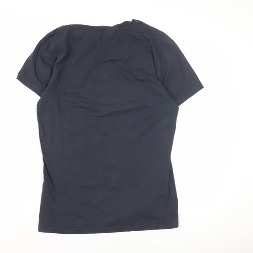 Pyrenex Men's Blue Cotton T-Shirt, M, Crew Neck