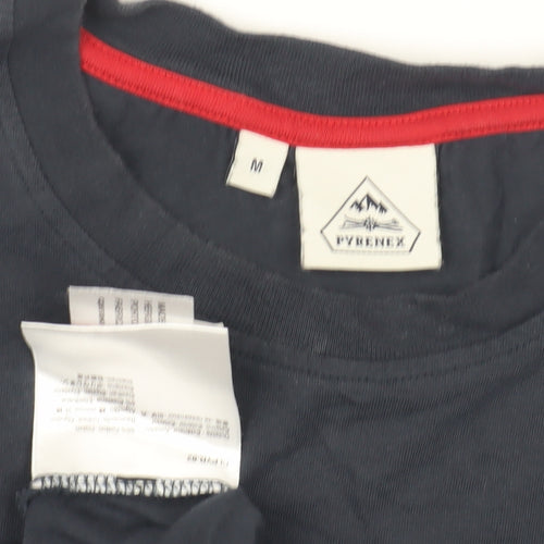 Pyrenex Men's Blue Cotton T-Shirt, M, Crew Neck