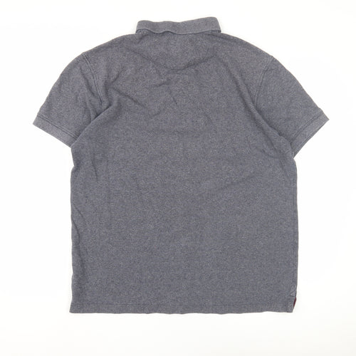 Criminal Men's Grey Polo Shirt, Size L, Casual Style
