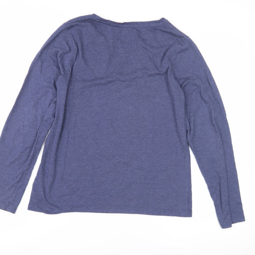 Disney Women's Blue Pyjama Top XS Long Sleeve