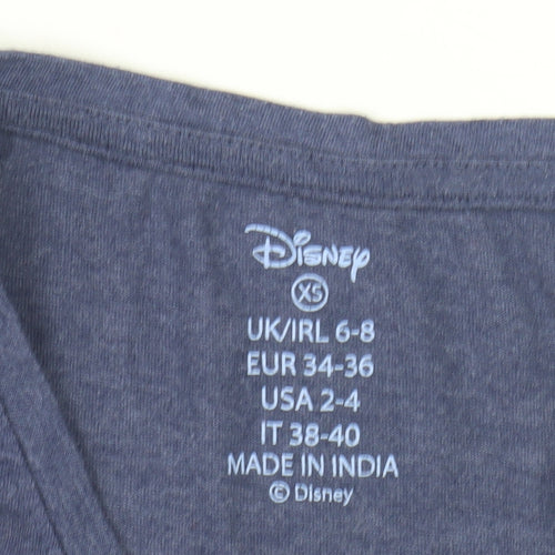 Disney Women's Blue Pyjama Top XS Long Sleeve