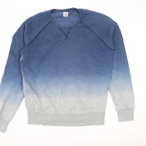 GAP Men's Blue Pullover Sweatshirt, Size S with Ombre Design