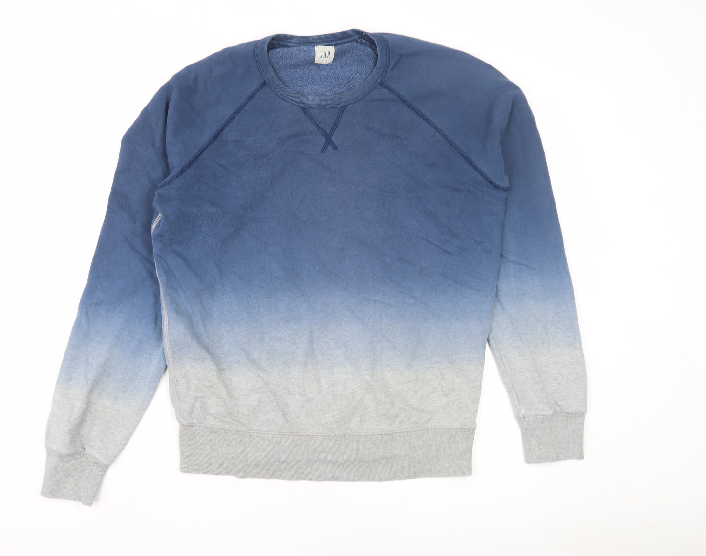 GAP Men's Blue Pullover Sweatshirt, Size S with Ombre Design