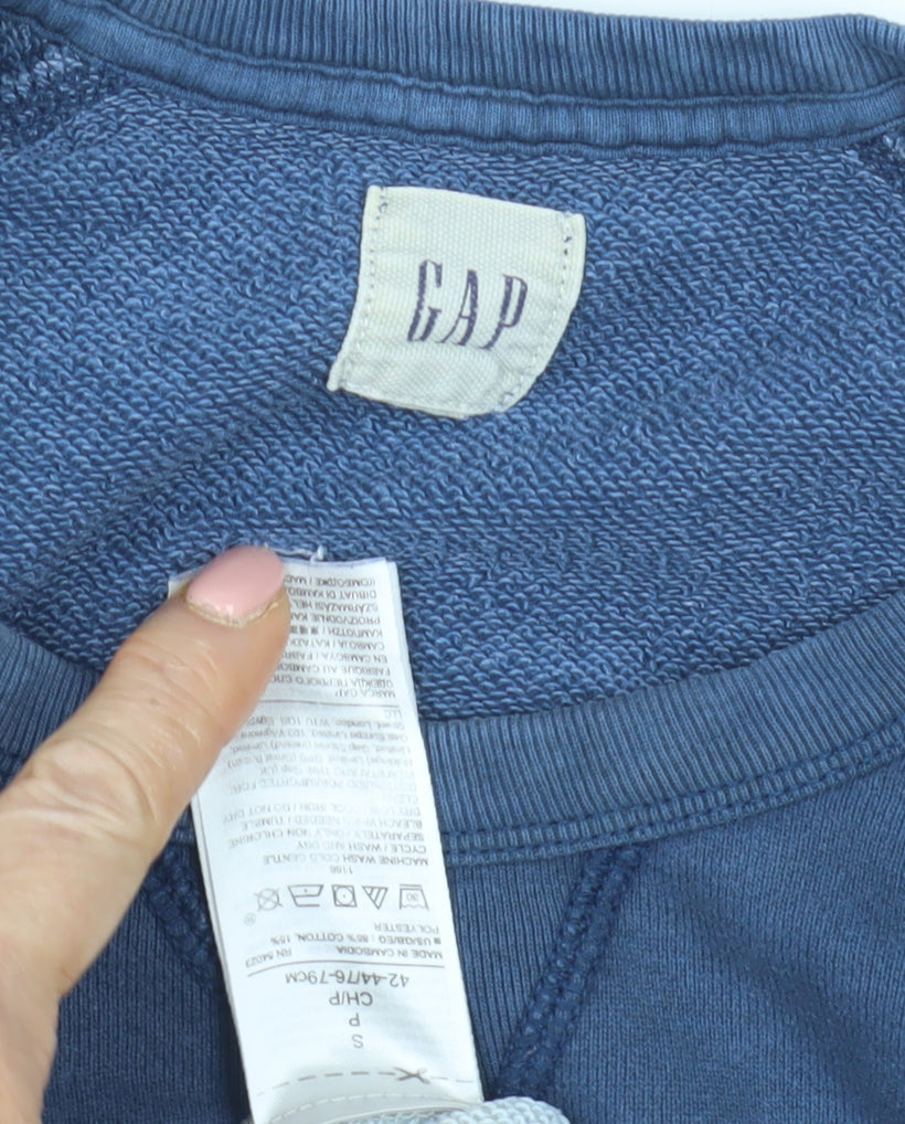 GAP Men's Blue Pullover Sweatshirt, Size S with Ombre Design