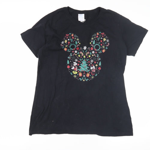 Port & Company Women's Black Christmas Disney T-Shirt