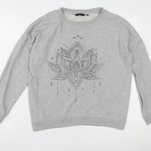 New Look Women's Grey Pullover Sweatshirt Size 12
