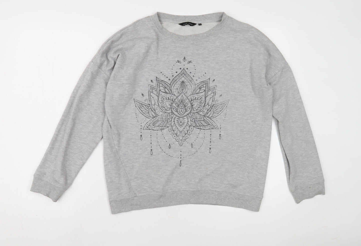 New Look Women's Grey Pullover Sweatshirt Size 12