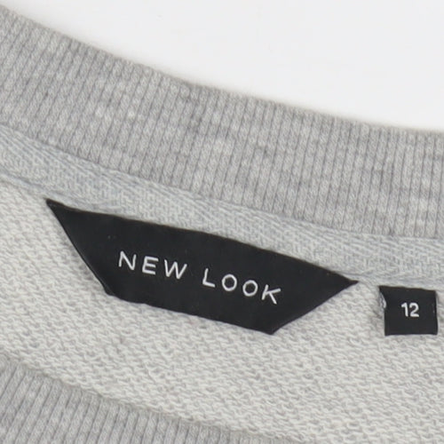 New Look Women's Grey Pullover Sweatshirt Size 12