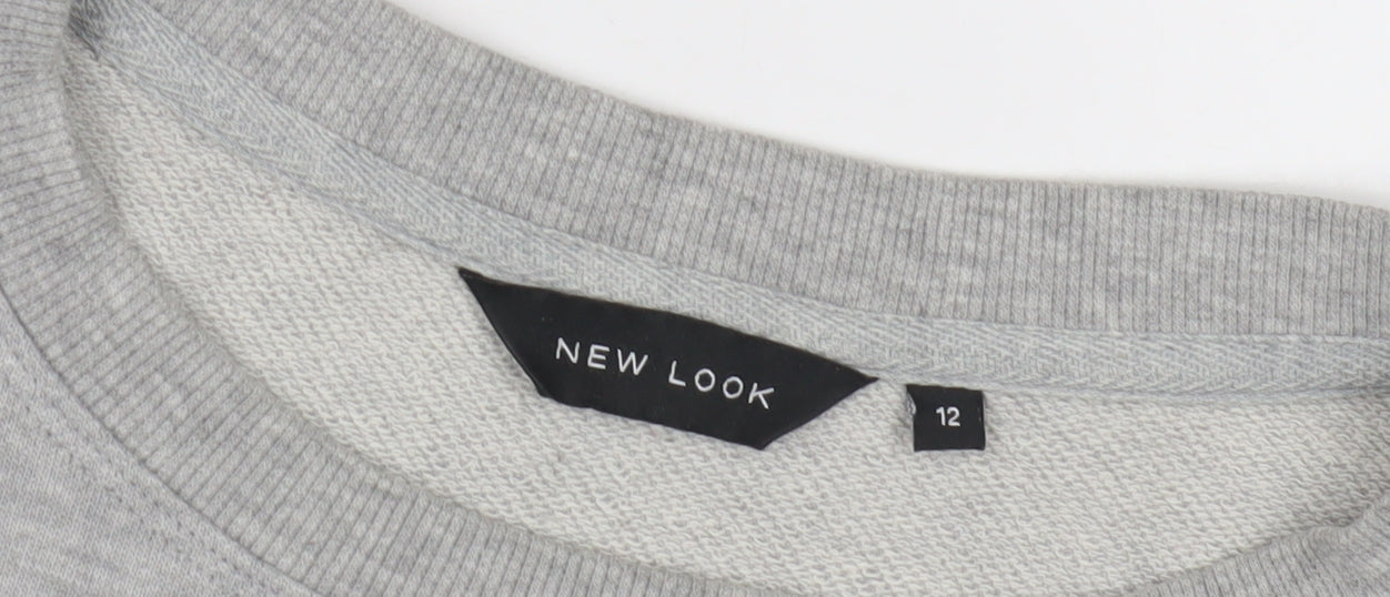 New Look Women's Grey Pullover Sweatshirt Size 12