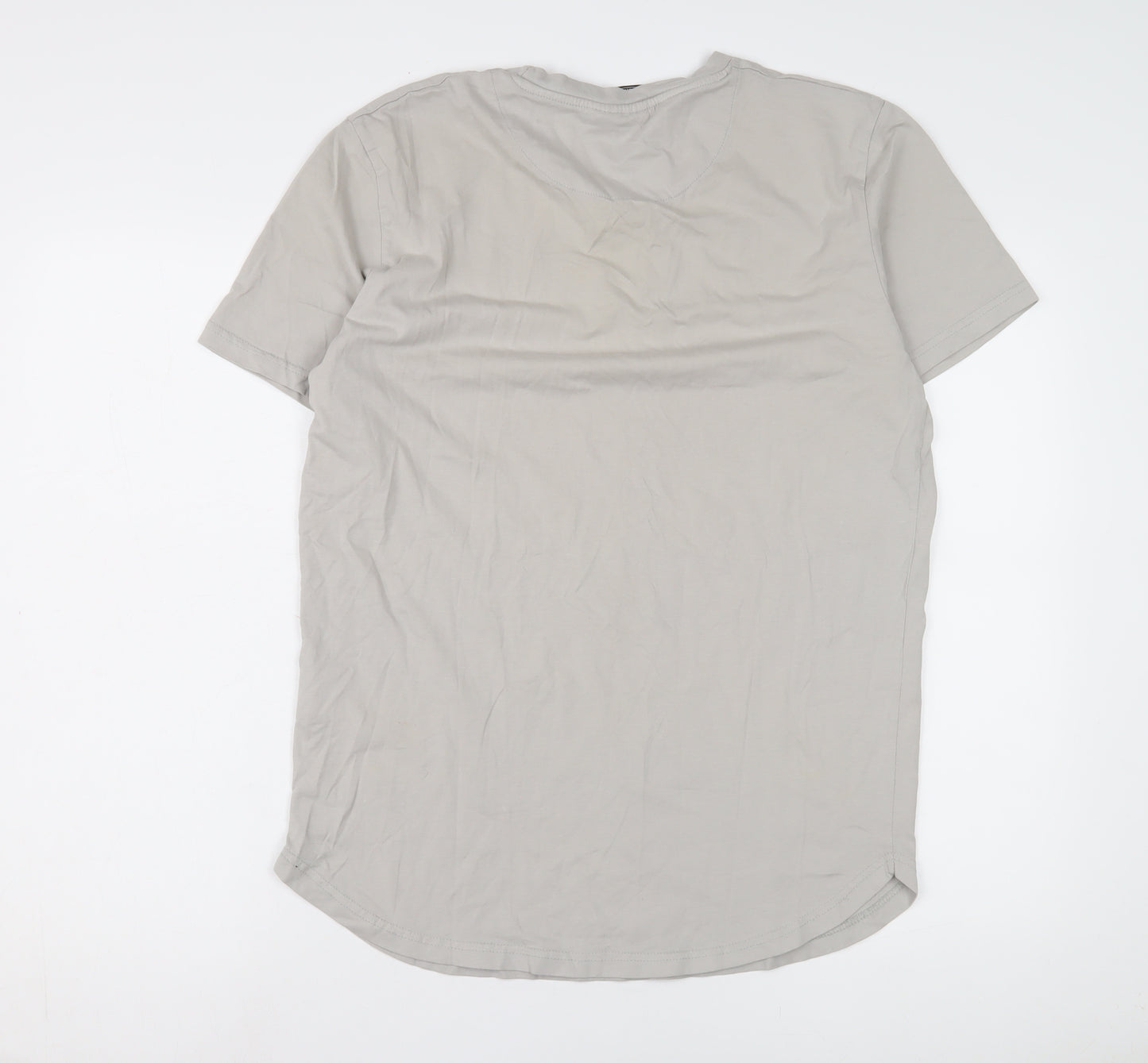 Beck & Hersey Men's Grey Cotton T-Shirt XL Short Sleeve