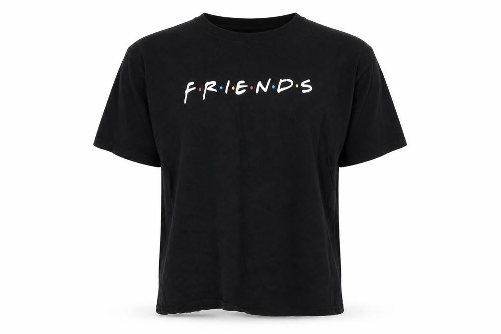 Famona Men's Black Friends T-Shirt, Size L, TV Show Graphic