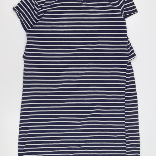 Blue Striped T-Shirt Dress, Women's Medium, Casual