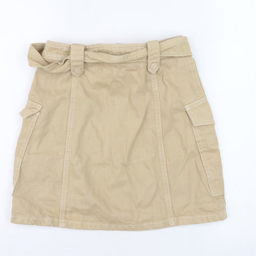Topshop Women's Beige Cargo Skirt Size 6