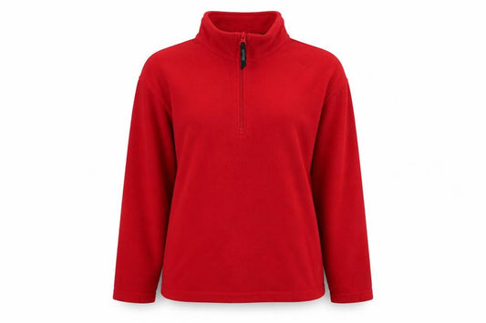 Front view of Regatta Women's Red Mock Neck Pullover Sweater, size 10
