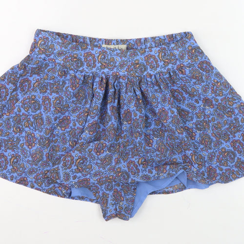 Jack Wills Women's Blue Paisley A-Line Skort Size 8
