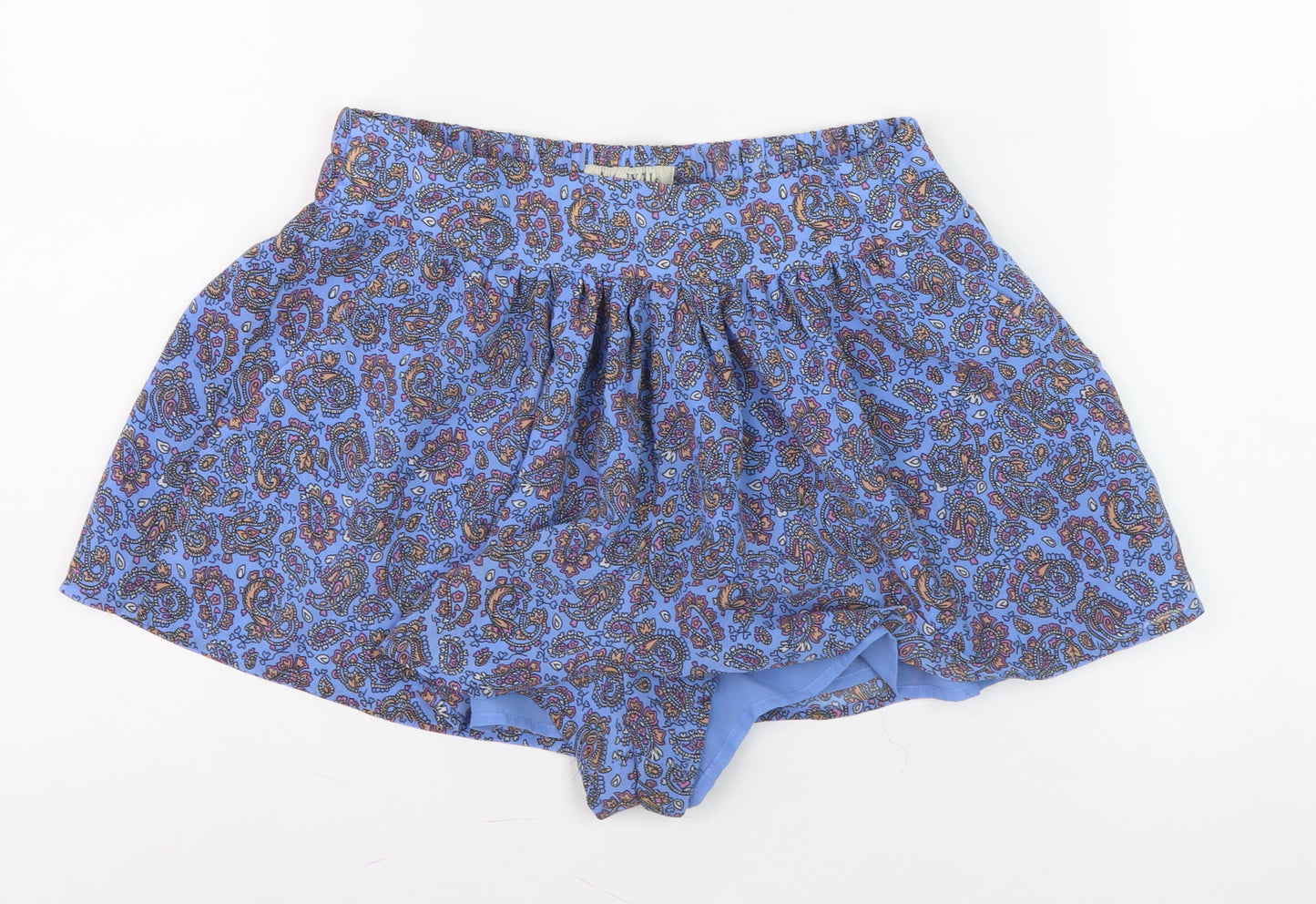 Jack Wills Women's Blue Paisley A-Line Skort Size 8