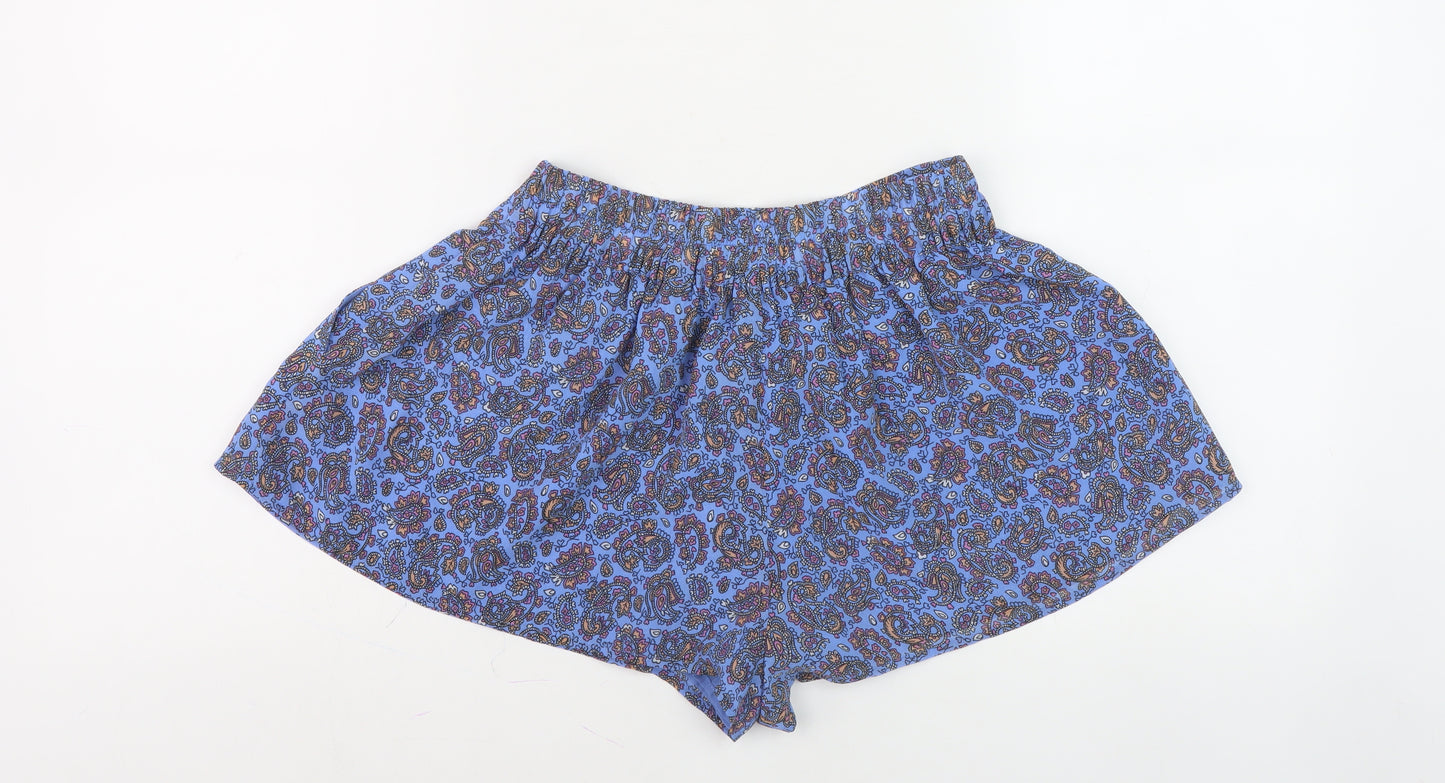 Jack Wills Women's Blue Paisley A-Line Skort Size 8