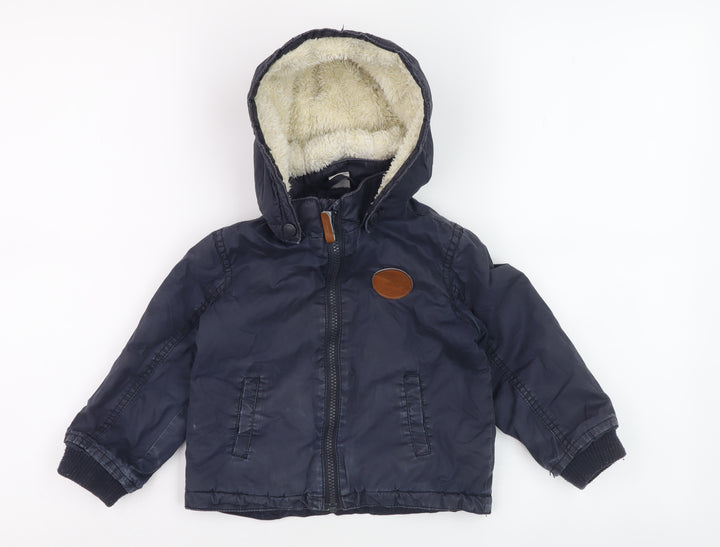 H&M Unisex Baby & Toddler Blue Puffer Jacket 24 Months
