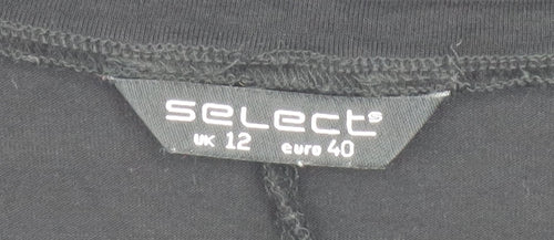 Select Women's Black Cold Shoulder T-Shirt Size 12