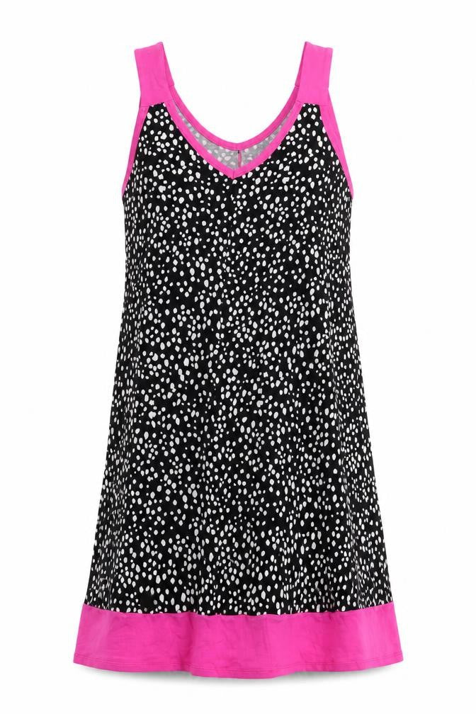 DKNY Women's Black L Sleeveless V-Neck Dress
