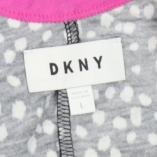 DKNY Women's Black L Sleeveless V-Neck Dress
