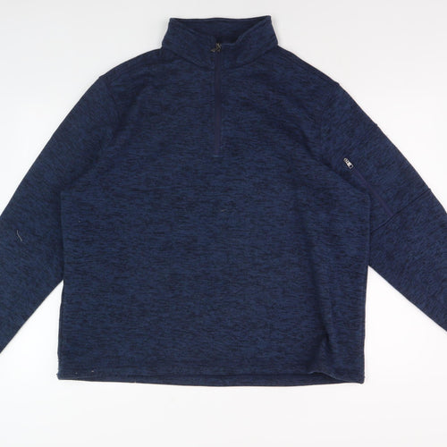 Lands' End Men's Blue XL 1/2 Zip Fleece Sweatshirt
