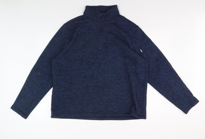 Lands' End Men's Blue XL 1/2 Zip Fleece Sweatshirt