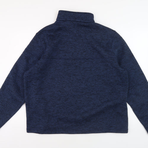 Lands' End Men's Blue XL 1/2 Zip Fleece Sweatshirt