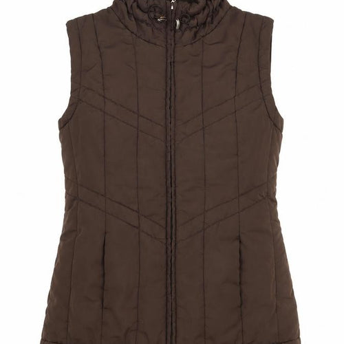 Authentic Casualwear Women's Brown Quilted Waistcoat, Size 12