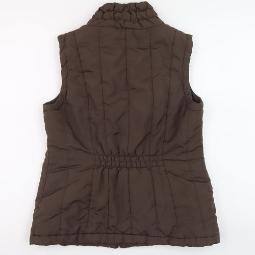 Authentic Casualwear Women's Brown Quilted Waistcoat, Size 12