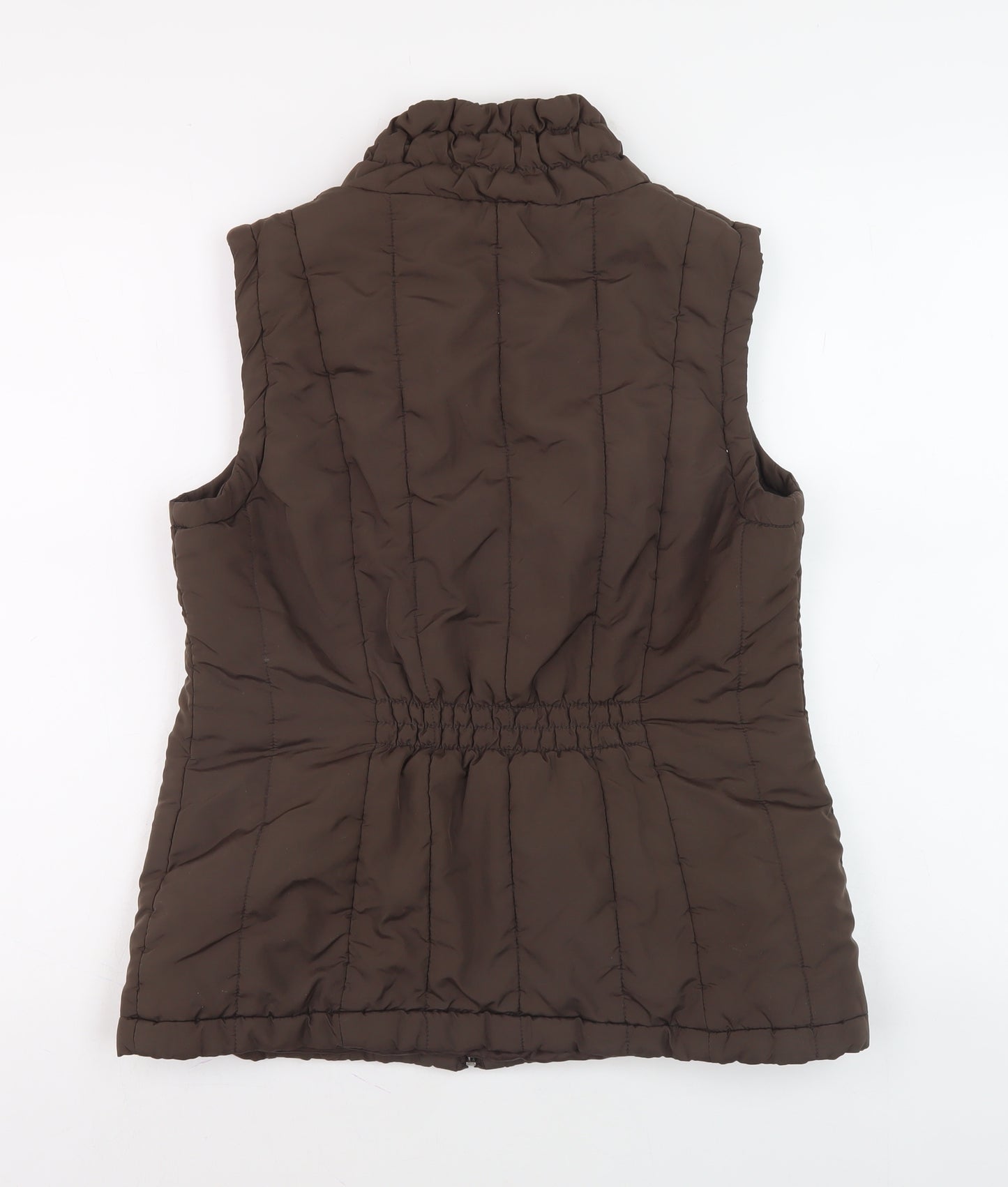 Authentic Casualwear Women's Brown Quilted Waistcoat, Size 12
