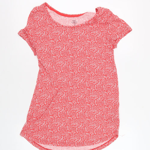 Gap Women's Red Floral T-Shirt, Size S, Short Sleeve