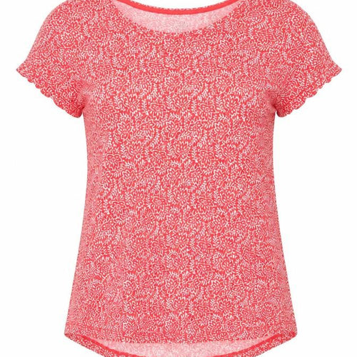 Gap Women's Red Floral T-Shirt, Size S, Short Sleeve