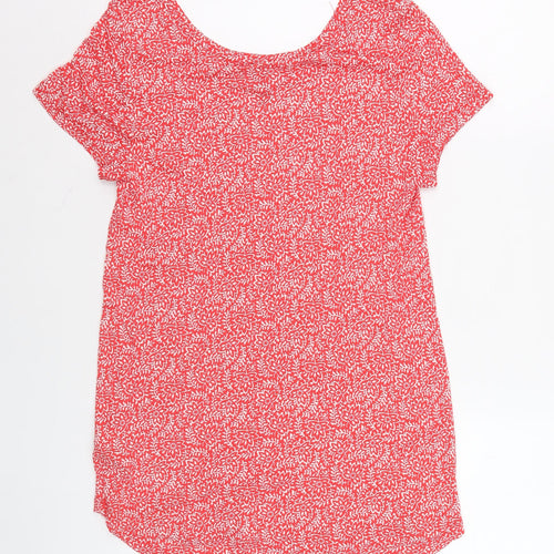 Gap Women's Red Floral T-Shirt, Size S, Short Sleeve