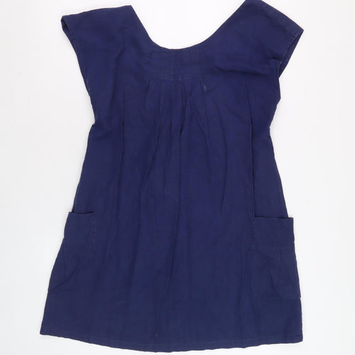 Joules Women's Blue Cotton Flax Dress Size 10