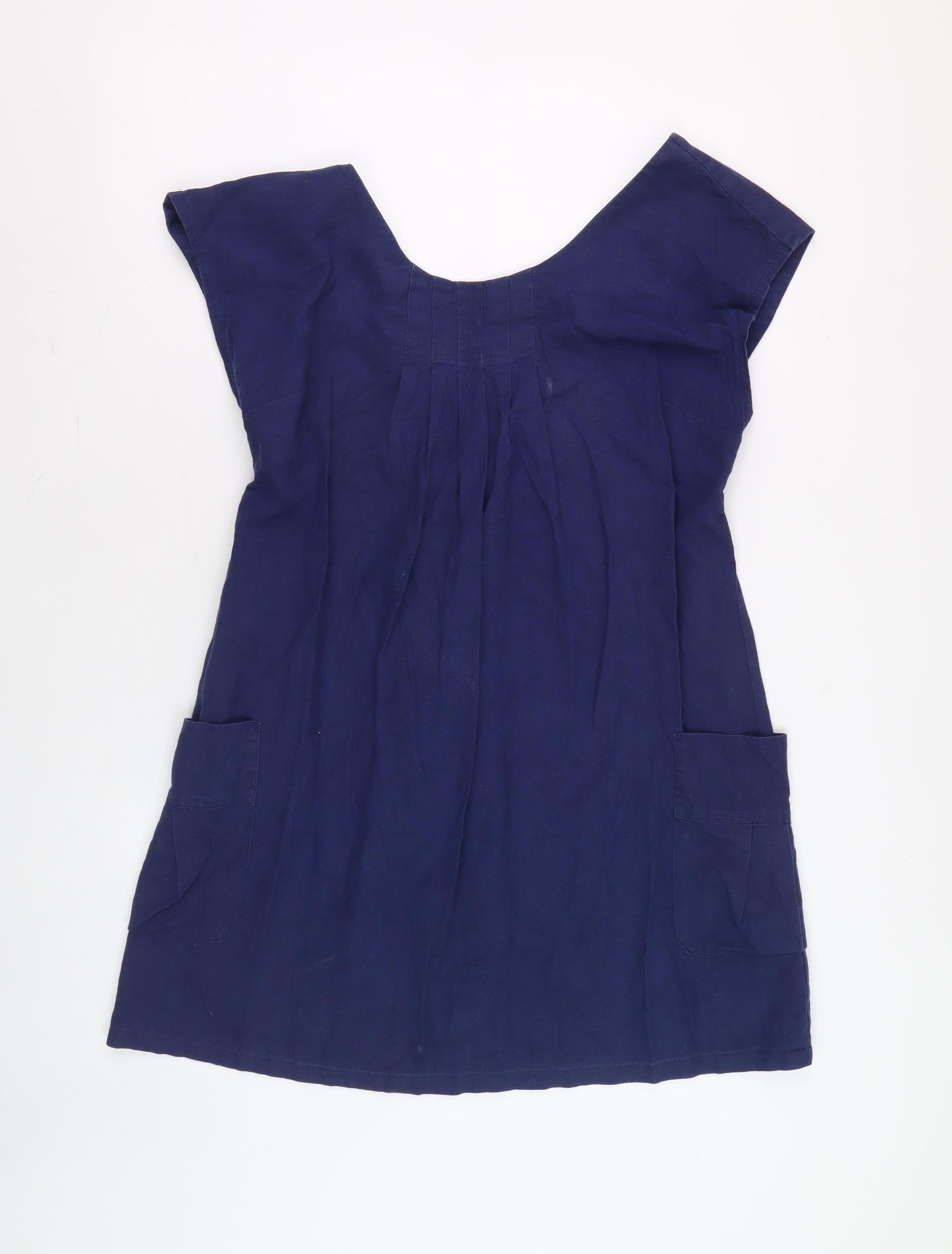 Joules Women's Blue Cotton Flax Dress Size 10