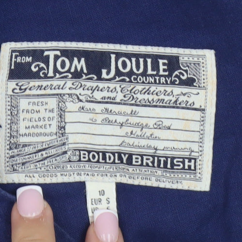 Joules Women's Blue Cotton Flax Dress Size 10
