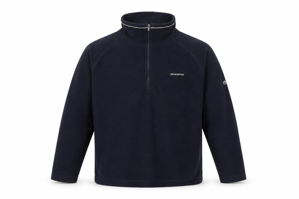 Front view of Craghoppers Men's Blue M Lightweight 1/4 Zip Sweatshirt