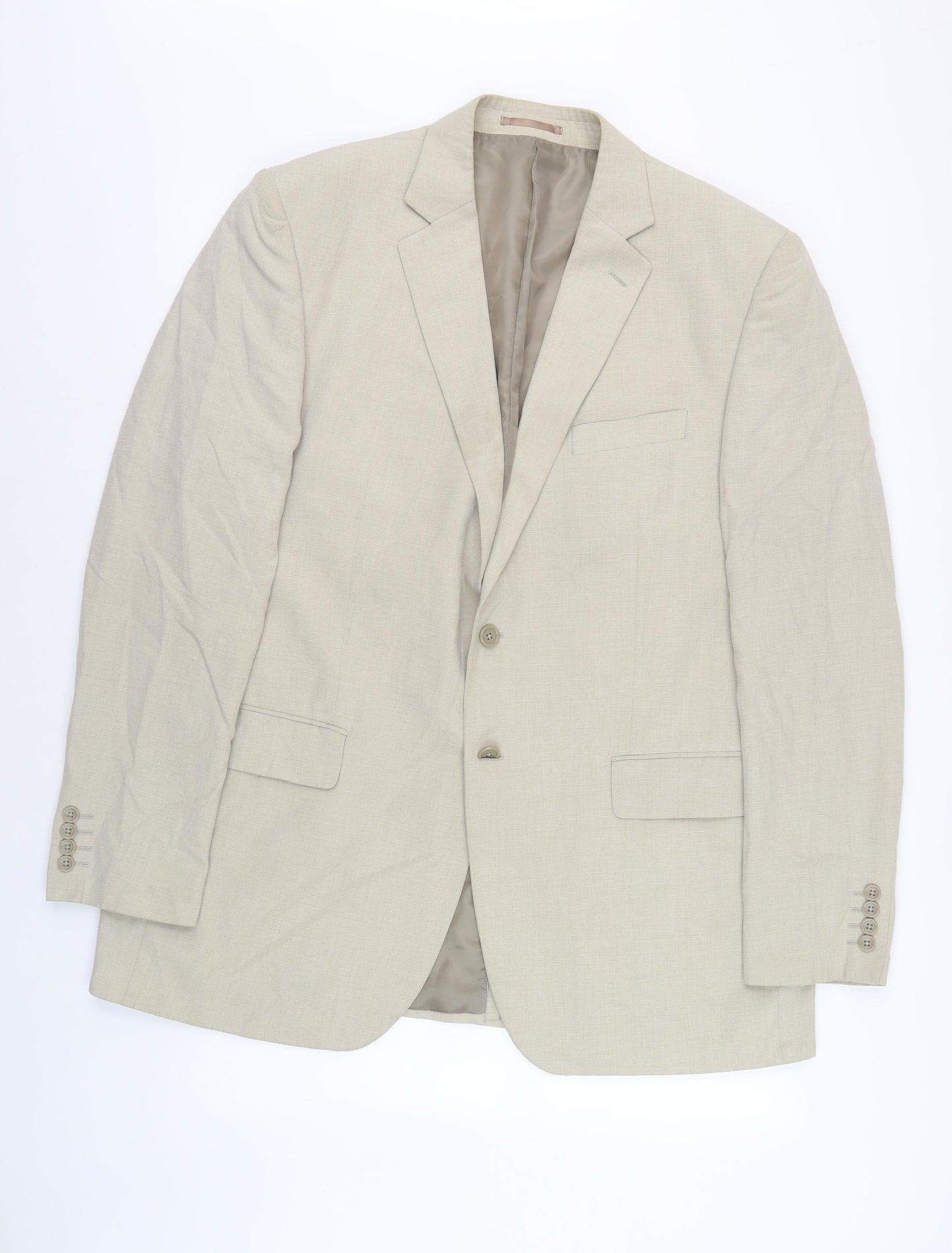 Tom English Men's Beige Long Blazer Jacket 44L