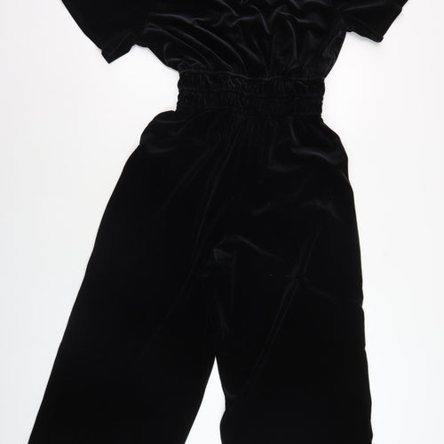 Editor's Cut Black Velvet Jumpsuit, Size 10, Women's Party Wear