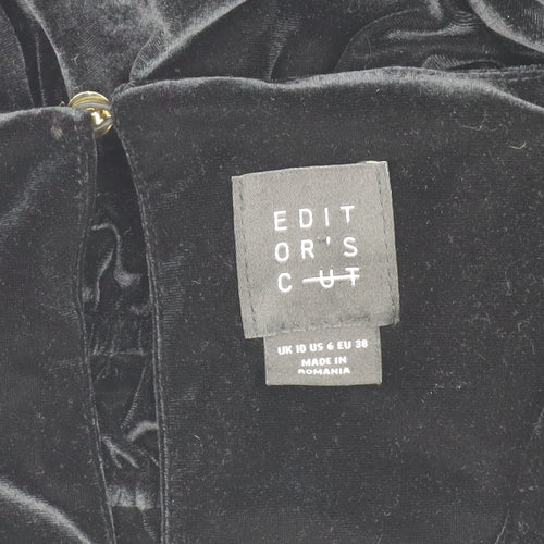 Editor's Cut Black Velvet Jumpsuit, Size 10, Women's Party Wear