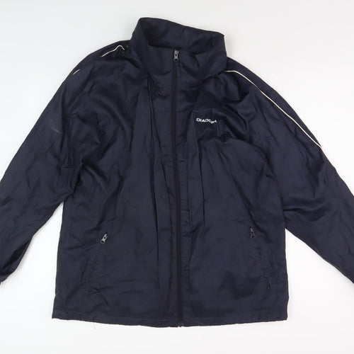 Diadora Men's Blue Windbreaker Jacket M