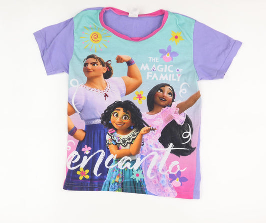 Front view of Disney girls’ multicoloured encanto t-shirt 8-9 years
