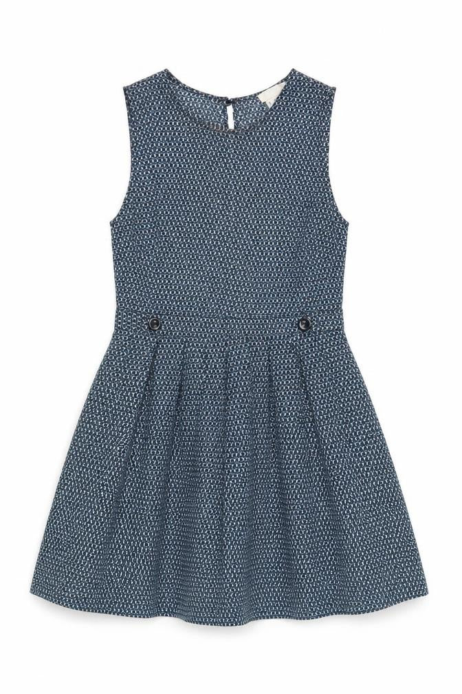 John Lewis Women's Blue Geometric Shift Dress S