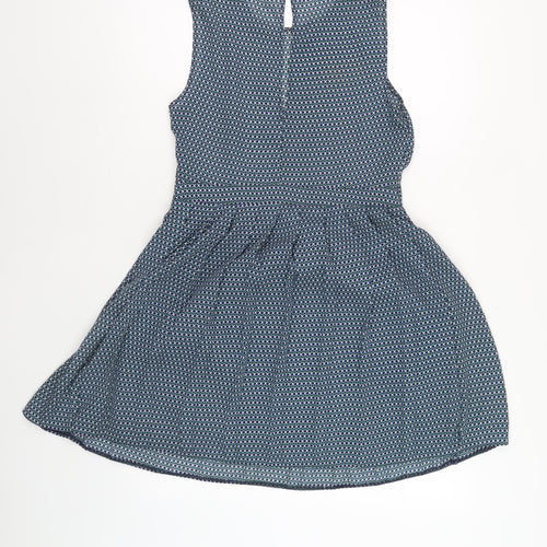 John Lewis Women's Blue Geometric Shift Dress S