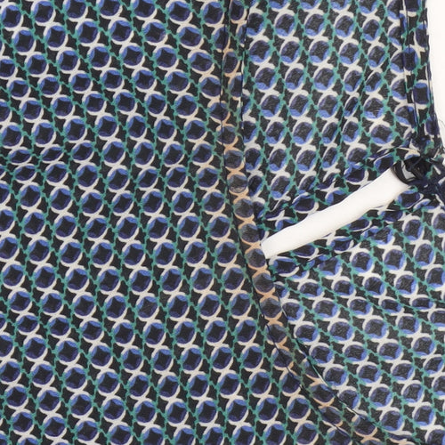 John Lewis Women's Blue Geometric Shift Dress S
