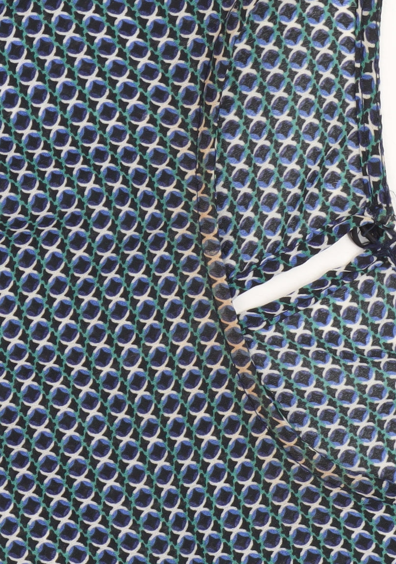 John Lewis Women's Blue Geometric Shift Dress S