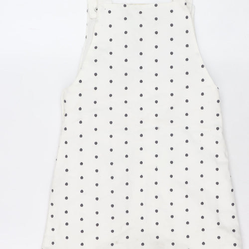George Girls' White Pinafore Dress (5-6 Years) with Mickey Embroidery